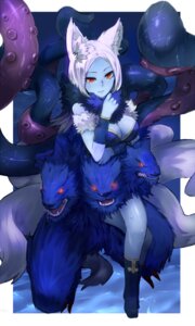 Rating: Safe Score: 0 Tags: 3:5 animal_humanoid big_breasts breasts canid canid_humanoid canine canine_humanoid canis e621 female glowing glowing_eyes hair hi_res humanoid looking_at_viewer mammal mammal_humanoid monster monster_girl_(genre) multi_tail red_eyes scyllei shinrabanshou shirogane_usagi short_hair solo tail tentacles white_hair wolf wolf_humanoid User: bunchy7s
