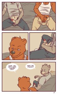 Rating: Explicit Score: 0 Tags: artdecade bear canine comic english_text furry gay male male/male male_only masturbation no_humans only_if_you_kiss rule34 text what wolf yaoi User: bunchy7s