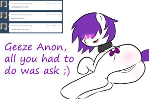 Rating: Explicit Score: 0 Tags: 3:2 anus blush butt collar cutie_mark e621 earth_pony english_text equid equine fan_character female feral genitals hasbro horse mammal my_little_pony pony presenting simple_background solo sweet_scent text tumblr vulva white_background User: bunchy7s