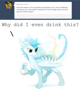 Rating: Safe Score: 0 Tags: 2014 ambiguous_gender ask_blog asphagnum blue_hair claws dragon e621 english_text feathered_dragon feathered_scalie feathered_wings feathers feral fur green_eyes hair mammal mythological_creature mythological_scalie mythology patch_(ask-patch) scalie smile solo stripes tail text tumblr user_avatar white_body white_fur wings User: bunchy7s