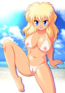 Rating: Explicit Score: 0 Tags: 1girls barefoot beach blonde_hair blue_eyes breasts cute earrings female jewelry long_hair nude open_mouth pussy rule34 solo tan tanline tanuki_yousuke User: bunchy7s