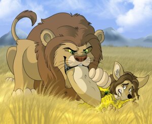 Rating: Questionable Score: 0 Tags: abs anthro clothed clothing corgeh duo e621 feet_first felid feral lion male male/male mammal midriff oral_vore outside pantherine partially_inside savanna soft_vore tail vore User: bunchy7s