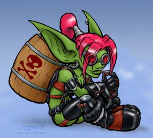 Rating: Safe Score: 0 Tags: barrel blizzard_entertainment dangerous e621 ear_piercing eyewear female goblin goggles hair humanoid joeartguy leather looking_at_viewer match not_furry piercing pink_hair ponytail sapper solo warcraft User: bunchy7s