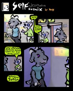 Rating: Safe Score: 0 Tags: 2006 4:5 anthro base_two_layout bovid bridging caprine comic dialogue dialogue_outside_panel duo e621 english_text female four_frame_image goat larathelabrat linked_speech_bubble male mammal ness_(larathelabrat) overlay_layer procyonid raccoon self_destructive_comix shared_dialogue shared_speech_bubble speech_bubble text User: bunchy7s