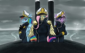 Rating: Safe Score: 0 Tags: 16:10 2012 absurd_res anthro anthrofied binoculars blue_body blue_eyes blue_feathers blue_fur blue_hair clothing cloud e621 equid equine feathered_wings feathers female fluttershy_(mlp) friendship_is_magic fur group hair hasbro hat headgear headwear hi_res horn looking_at_viewer mammal military_cap military_uniform multicolored_hair my_little_pony mythological_creature mythological_equine mythology outside peaked_cap pegasus pink_hair purple_body purple_fur purple_hair rainbow_dash_(mlp) rainbow_hair sea simple_background submarine swissleos tail twilight_sparkle_(mlp) two_tone_hair unicorn uniform vehicle water watercraft widescreen wings yellow_body yellow_feathers User: bunchy7s