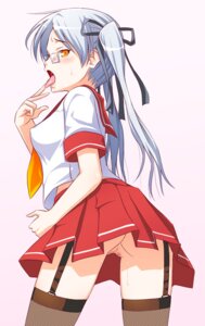 Rating: Explicit Score: 0 Tags: 1girls 2d blush bow cunnilingus_gesture female female_only finger_to_tongue glasses hairbow human human_female human_only light-skinned_female light_skin looking_at_viewer looking_back naughty_face no_panties no_underwear noise_(tsuzuki) open_mouth orange_eyes original pussy pussy_juice rule34 school_uniform simple_background solo tongue upskirt white_background User: bunchy7s