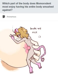 Rating: Explicit Score: 0 Tags: anonymous anthro areola big_breasts blush bodily_fluids breasts cum duo e621 english_text female female_on_anthro femboy genital_fluids gentle_femdom hair hand_held handheld human human_on_anthro interspecies larger_female larger_human long_hair macro male male/female male_on_human mammal micro momo_(momorodent) momorodent mouse murid murine nipples nude power_bottom rodent sigh simple_background size_difference smaller_anthro smaller_male text tumblr white_background User: bunchy7s