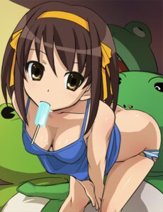 Rating: Explicit Score: 0 Tags: bent_over breasts brown_eyes brown_hair cleavage clothing down_blouse female haruyama medium_breasts panty_pull popsicle ribbon rule34 sexually_suggestive short_hair suzumiya_haruhi suzumiya_haruhi_no_yuuutsu User: bunchy7s