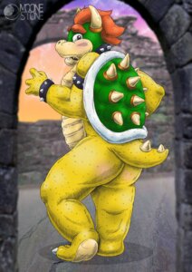 Rating: Questionable Score: 0 Tags: 2012 anthro blush body_blush bowser butt butt_blush collar e621 hair hi_res horn koopa looking_at_viewer male mario_bros moonestone nintendo nude red_hair scalie shell slightly_chubby solo spikes wristband User: bunchy7s