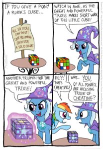 Rating: Safe Score: 0 Tags: 2011 blue_body blue_fur cape cheat clothing comic dialogue e621 english_text equid equine female feral friendship_is_magic fur hair hasbro hat headgear headwear horse iygaparc kinkyturtle magic mammal multicolored_hair my_little_pony pony rainbow_dash_(mlp) rainbow_hair rubik's_cube simple_background star text trixie_(mlp) white_background wizard_hat User: bunchy7s