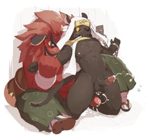 Rating: Explicit Score: 0 Tags: balls bdsm big_penis black_body black_fur bodily_fluids bondage bottomwear bound chain clothing cum dominant dominant_male duo e621 erection felid footwear fur genital_fluids genitals humanoid_genitalia humanoid_penis kemono kmd023 male male/male mammal navel nipples pants penis red_body red_fur sandals sengoku_puzzle shoes submissive submissive_male tears teeth yellow_eyes User: bunchy7s