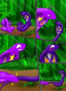 Rating: Safe Score: 0 Tags: 2012 a_(livinlovindude) after_transformation arbok arbok_(livinlovindude) blush comic e621 fan_character female feral forked_tongue generation_1_pokemon grey_eyes hi_res implied_transformation livinlovindude male nintendo outside pokemon pokemon_(species) red_eyes reptile scalie snake tongue User: bunchy7s