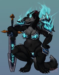 Rating: Questionable Score: 0 Tags: 2014 3_toes 4_fingers anthro armor belly bikini_armor black_body black_fur black_hair blizzard_entertainment breasts canid claws colored conditional_dnp death_knight_(warcraft) digital_media_(artwork) digitigrade e621 fangs feet female fingers flower fur hair hi_res mammal nakoo navel pauldron plant rose_(flower) shaded simple_background slightly_chubby smoke_from_eyes solo sword_in_ground tail teeth toe_claws toes unconvincing_armor warcraft werecanid werecreature worgen User: bunchy7s