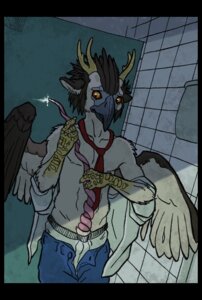 Rating: Explicit Score: 0 Tags: 1boy avian avian_penis bathroom bird boxers cervine confused deer feral feralkiss horns hybrid jeans male male_only open_clothes open_pants open_shirt penis precum public public_restroom restroom rule34 shirt solo stall suit tie underwear wings User: bunchy7s