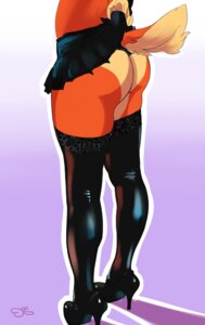 Rating: Questionable Score: 0 Tags: ambiguous_gender anthro biped boosterpang boosterpang_(character) bottomwear butt clothing deer e621 footwear high_heels latex legwear mammal panties platform_footwear platform_heels shoes simple_background skirt solo stockings underwear User: bunchy7s