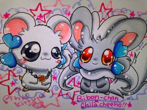 Rating: Safe Score: 0 Tags: 4:3 :3 accessory amber_eyes big_ears bijou_(hamtaro) blush bow_(feature) bow_accessory bow_ribbon chibi chinchilla chinchillid cinccino cricetid crossover duo e621 female generation_5_pokemon grandfathered_content grey_eyes hair hair_accessory hair_bow hair_ribbon hamster hamtaro_(series) long_tail looking_at_viewer mammal nintendo pokemon pokemon_(species) ponytail ribbons rodent smile tail traditional_media_(artwork) xellolinalove User: bunchy7s