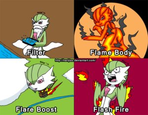 Rating: Safe Score: 0 Tags: 2014 e621 english_text female fire gardevoir generation_3_pokemon harijizo looking_at_viewer mammal nintendo one_eye_closed pokemon pokemon_(species) red_eyes solo text wink User: bunchy7s