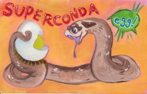Rating: Safe Score: 0 Tags: 2012 ambiguous_gender anaconda boa_(snake) boinae bowrll e621 egg english_text feral forked_tongue happy nude open_mouth reptile scalie smile snake solo text tongue tongue_out traditional_media_(artwork) User: bunchy7s