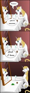 Rating: Safe Score: 0 Tags: blonde_hair blue_eyes comic container creepy cup cutie_mark dialogue drinking_glass e621 english_text equid equine feral food friendship_is_magic furniture glass glass_container glass_cup hair hasbro hi_res horn looking_at_mirror looking_at_object male mammal mirror muffin my_little_pony mythological_creature mythological_equine mythology plate prince_blueblood_(mlp) reflection shocked solo table text underpable unicorn wine_glass User: bunchy7s