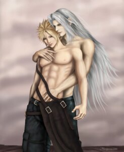 Rating: Explicit Score: 0 Tags: 2boys blonde_hair cloud_strife earrings final_fantasy final_fantasy_vii gay highres jewelry long_hair male male_only minjanna multiple_boys multiple_males muscles reach_around rule34 sephiroth silver_hair straight_hair topless undressing yaoi User: bunchy7s