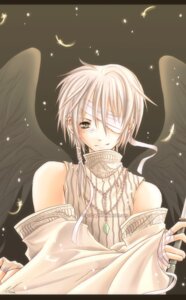 Rating: Safe Score: 0 Tags: angel angel_humanoid bandage belt clothing e621 eye_patch eyewear feathered_wings feathers green_eyes hair humanoid jewelry letterbox looking_at_viewer male necklace not_furry ponytail shirt solo topwear white_hair winged_humanoid wings zaphk User: bunchy7s
