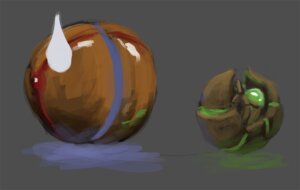 Rating: Safe Score: 0 Tags: ambiguous_gender arthropod bodily_fluids duo e621 feral graveyardshift grey_background insect metroid morph_ball nintendo ripper_(metroid) samus_aran simple_background sweat sweatdrop that_one_bug_that_looks_like_a_croissant_that_you_can_freeze_and_use_as_a_platform User: bunchy7s