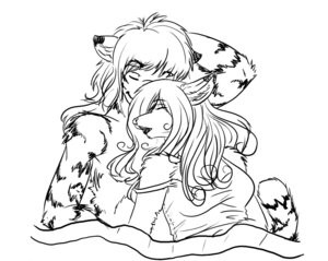 Rating: Safe Score: 0 Tags: anthro bedding blanket canid canine clothing cuddling duo e621 eyes_closed felid female fox foxie foxielove khon lying male mammal monochrome on_back open_mouth pantherine shirt sleeping smile stripes tail tank_top tiger topwear User: bunchy7s