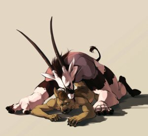 Rating: Explicit Score: 0 Tags: 2012 albert_(nexus) anal anal_penetration antelope anthro biceps bovid canid canine coconutmilkyway dominant duo e621 eyes_closed eyewear from_behind_position fur gemsbok glasses grazing_antelope hooves horn interspecies larger_dom licking male male/male male_penetrated male_penetrating male_penetrating_male mammal muscular nexus nude oryx penetration sex size_difference tail tongue tongue_out triceps User: bunchy7s