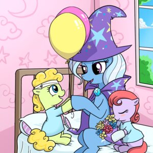 Rating: Safe Score: 0 Tags: 1:1 balloon bed bouquet clothing cutie_mark detailed_background e621 equid equine female feral flower friendship_is_magic furniture group hasbro hat headgear headwear holding_balloon holding_bouquet holding_flower holding_object horn hospital ill inflatable madmax mammal medical my_little_pony mythological_creature mythological_equine mythology plant print_clothing print_hat print_headgear print_headwear star star_clothing star_headwear star_polygon star_print star_print_hat star_wall tail toony trixie_(mlp) unicorn wall_(structure) young young_feral User: bunchy7s