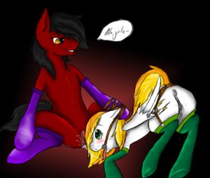 Rating: Explicit Score: 0 Tags: abstract_background anus bdsm bit_gag bodily_fluids bondage bound clothing cum cunnilingus cutie_mark dialogue dominant dominant_female duo e621 english_text equid equine feathered_wings feathers female female/female feral feral_on_feral footwear full-length_portrait fur gag gagged genital_fluids genitals hasbro legwear lightning_chaser lightning_chaser_(character) lying mammal my_little_pony mythological_creature mythological_equine mythology on_front oral pegasus pet_praise portrait praise sex simple_background sitting socks soru speech_bubble submissive submissive_female tail text vaginal vaginal_fluids vulva white_body white_fur wings User: bunchy7s
