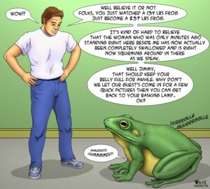 Rating: Explicit Score: 0 Tags: ambiguous_gender ambiguous_pred amphibian carnivore_cafe clothed clothing comic copyright_symbol dialogue digestion digestion_noises digital_media_(artwork) duo e621 educational english_text female female_prey feral feral_pred frog human human_prey male male_human mammal nude pd_(artist) symbol text vore what what_has_science_done User: bunchy7s