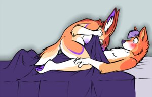 Rating: Questionable Score: 0 Tags: 2012 anthro bed blue_eyes blush breasts brown_hair canid canine canis domestic_dog duo e621 female fink fur furniture hair kalida_(character) looking_at_genitalia lying male male/female mammal nude on_back orange_body orange_fur pupspace purple_hair red_eyes side_boob tail unknown_species User: bunchy7s