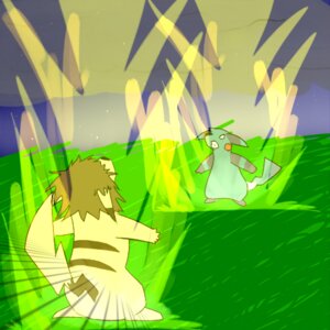 Rating: Safe Score: 0 Tags: 1:1 ambiguous_gender angry battle black_stripes blue_body blue_fur clenched_teeth detailed_background duo e621 electricity fan_character fight front_view frost_wolf fur generation_1_pokemon grass low_res male mammal nintendo outside pikachu plant pokemon pokemon_(species) rear_view rodent sparky_the_chu_(character) standing storm stripes tail teeth toony vogold yellow_body yellow_fur User: bunchy7s
