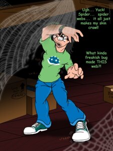 Rating: Safe Score: 0 Tags: 3:4 arachnid arthropod arthropod_webbing attic catmonkshiro e621 english_text female human male mammal solo spider spider_web text transformation User: bunchy7s