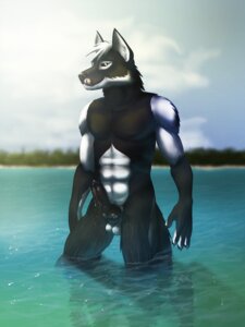 Rating: Explicit Score: 0 Tags: 3:4 anthro balls black_penis canid canine canis chancewolf depth_of_field detailed_background e621 erection front_view genitals hi_res knot legs_in_water male mammal muscular muscular_anthro muscular_male outside partially_submerged penis pinup pose sky solo submerged_legs summer tongue virtyalfobo water wolf User: bunchy7s
