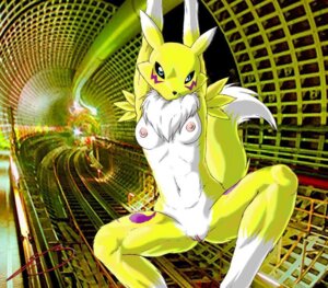 Rating: Explicit Score: 0 Tags: anthro bandai_namco black_sclera blue_eyes breasts canid canine chest_tuft countershading digimon digimon_(species) dipstick_tail double_tomoe e621 facial_markings female fur genitals head_markings looking_at_viewer mammal markings navel nipples renamon shopped solo station steven_stagg tail tail_markings third-party_edit tomoe_(symbol) train tuft vehicle vulva yellow_body yellow_fur User: bunchy7s