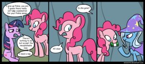 Rating: Safe Score: 0 Tags: absurd_res blue_body blue_eyes blue_fur braindps cape clothing comic cutie_mark dialogue duo e621 earth_pony english_text equid equine female feral friendship_is_magic fur hair hasbro hat headgear headwear hi_res horn horse mammal money multicolored_hair my_little_pony mythological_creature mythological_equine mythology pink_body pink_fur pink_hair pinkie_pie_(mlp) pony purple_body purple_eyes purple_fur purple_hair quadruped tail text trixie_(mlp) twilight_sparkle_(mlp) two_tone_hair unicorn wizard_hat User: bunchy7s