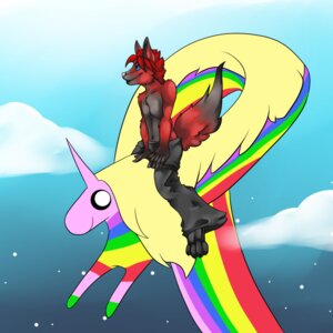 Rating: Safe Score: 0 Tags: 1:1 adventure_time blue_eyes canid canine cartoon_network cloud digital_media_(artwork) duo e621 equid equine female feral flying hi_res horn jinash lady_rainicorn male mammal mount mythological_creature mythological_equine mythology on_model outside rainbow rainicorn riding rydian sky skyscape straddling tail unicorn User: bunchy7s