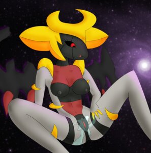 Rating: Explicit Score: 0 Tags: altered_forme_giratina anthro anthrofied bodily_fluids breasts e621 female generation_4_pokemon genital_fluids genitals giratina giratina34 legendary_pokemon nintendo nipples pokemon pokemon_(species) pokemorph red_eyes solo vaginal_fluids vulva User: bunchy7s