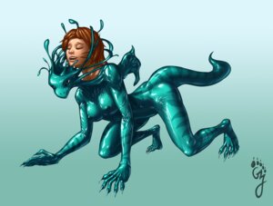 Rating: Questionable Score: 0 Tags: 2012 5_toes all_fours animate_inanimate breasts brown_hair claws cool_colors dragon e621 eyes_closed feet female geckzgo glistening goo_transformation gradient_background hair human latex living_clothing living_costume mammal mid_transformation mythological_creature mythological_scalie mythology nipples non-mammal_breasts non-mammal_nipples plantigrade scalie simple_background solo species_transformation stripes tail teal_theme toes transformation wings User: bunchy7s