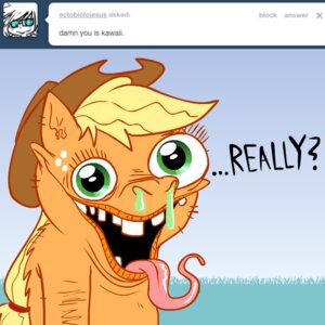 Rating: Safe Score: 0 Tags: 1:1 alternate_form applejack_(mlp) ask_blog ask_jappleack blonde_hair bodily_fluids cannot_unsee clothing cowboy_hat day dialogue digital_media_(artwork) e621 earth_pony ectobiojesus english_text equid equine eyelashes female feral freckles friendship_is_magic grass green_eyes hair hasbro hat headgear headwear horse hotdiggedydemon lips mammal my_little_pony nightmare_fuel open_mouth orange_body orange_lips outside plant pony redesign snot solo teeth text tongue tongue_out toony tumblr user_message username what_has_magic_done User: bunchy7s