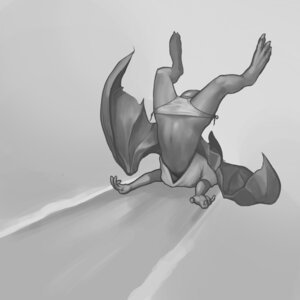 Rating: Questionable Score: 0 Tags: 1:1 breasts chest_stand cleavage clothed clothing crash crashing digitigrade dragon e621 faceplant female horn humor kajari membrane_(anatomy) membranous_wings monochrome mythological_creature mythological_scalie mythology navel non-mammal_breasts panties scalie scorpion_(position) skimpy solo under_boob underwear wings User: bunchy7s
