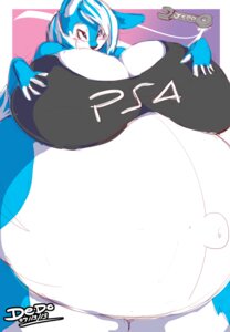 Rating: Questionable Score: 0 Tags: 2013 anthro belly big_belly black_clothing black_shirt black_topwear blue_body blush breasts canid canine canis cel_shading clothing colored dedoarts digital_media_(artwork) domestic_dog e621 female hand_on_breast hands_on_own_breasts holding_breast husky hyper hyper_pregnancy jeep mammal navel nordic_sled_dog outie_navel playstation playstation_4 playstation_logo pregnant shaded shirt solo sony_corporation sony_interactive_entertainment spitz topwear white_belly white_body white_breasts User: bunchy7s