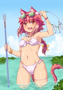 Rating: Questionable Score: 0 Tags: accessory amashoku animal_humanoid aquatic bikini bow_(feature) bow_accessory bow_ribbon bra braided_hair camel_toe cat_humanoid cat_tail clothing cloud detailed_background domestic_cat e621 eyewear fangs felid felid_humanoid feline feline_humanoid felis female fish fishing goggles hair hair_accessory hair_bow hair_ribbon harpoon humanoid long_hair looking_at_viewer mammal mammal_humanoid melee_weapon navel open_mouth orange_eyes outside pigtails polearm red_hair ribbons sky smile solo spear spearfishing swimwear teeth two-piece_swimsuit underwear water weapon User: bunchy7s