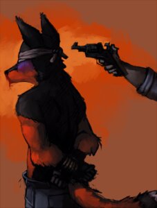 Rating: Questionable Score: 0 Tags: anthro beaten blindfold blood bodily_fluids bound canid canine clothed clothing cross_fox duo e621 fox gore gun gunpoint handgun human male mammal nosebleed ranged_weapon red_fox revolver sensory_deprivation skift snuff speedpaint tail thekyleishere topless true_fox weapon white_blindfold User: bunchy7s