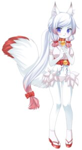 Rating: Safe Score: 0 Tags: accessory anthro asian_clothing bandage bell bell_collar breasts canid canine clothing collar dipstick_tail e621 east_asian_clothing female fox fur gradient_hair hair hair_accessory hair_tie inner_ear_fluff japanese_clothing long_hair mammal markings medium_breasts miko_outfit multicolored_hair navel pink_hair ponytail purple_eyes shrine_maiden simple_background solo tail tail_markings tuft wallflower white_background white_body white_fur white_hair User: bunchy7s