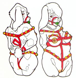 Rating: Explicit Score: 0 Tags: 'manda_(character) anthro ball_gag bdsm bell bondage bound breasts brown_eyes butt e621 farellemoon female gag gagged genitals halter harness harness_ball_gag harness_gag lagomorph leporid looking_at_viewer mammal muzzle_(object) nipples nude rabbit ribbons simple_background slave solo submissive submissive_female vulva white_background User: bunchy7s