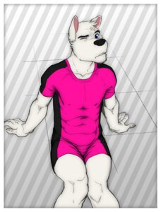 Rating: Safe Score: 0 Tags: absurd_res anthro athletic athletic_anthro athletic_male biped blue_eyes border bottomwear canid canine canis chris_berry_(vrart1) claws clothing domestic_dog e621 fur hi_res husky male mammal nordic_sled_dog on_ground one_eye_closed shorts sitting solo spitz superslickslasher tight_clothing white_body white_border white_fur User: bunchy7s
