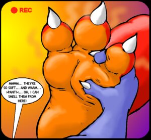 Rating: Questionable Score: 0 Tags: 3_toes anthro barefoot big_feet blue_body camera camera_view close-up comic dialogue dinosaur disembodied_hand donamer dragon duo e621 english_text feet foot_fetish foot_focus foot_grab foot_play foot_shot hindpaw male musk musky_feet mythological_creature mythological_scalie mythology paws plantigrade prehistoric_species recording reptile rexar_(rrrex) riproarrex saurischian scalie smelly smelly_feet speech_bubble text theropod toes tyrannosaurid tyrannosauroid tyrannosaurus tyrannosaurus_rex User: bunchy7s