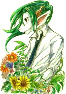 Rating: Safe Score: 0 Tags: accessory anthro brown_eyes dragon e621 flower green_hair hair horn male mythological_creature mythological_scalie mythology necktie plant pose scalie simple_background solo white_background 竜風 User: bunchy7s